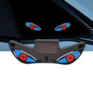 OLOPYN Solar Powered Solar Demon Eye Light LED Wireless Vehicle Signal Lights Safety Signal Lamp USB Rechargeable Car Neon Light Car Interior