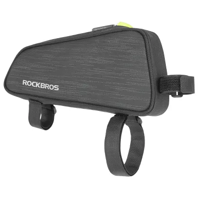 【Local Delivery】ROCKBROS Bicycle Top Tube Bag 1.1L Large Capacity Stable MTB Road Bike Top Frame Bag Reflective Cycling Bag Bike Accessories