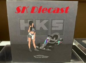 Aurora Model 1/64 Karting with Figure Flash OR HKS