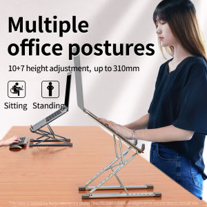 Laptop Stand for Desk Folding Portable Adjustable Laptop Riser Ergonomic Notebook Stand