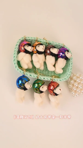 Fashionable Motorbike Bear Key Ring Eye Catching Animal Pendant Keychain Soft Plush Backpack Charm Car Decoration