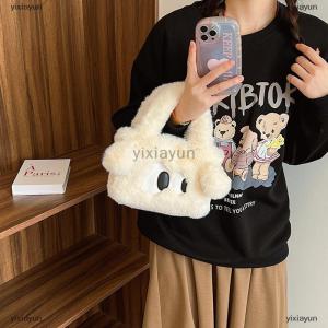 [COD] yixiayun Cute Big Eye Plush Handbags Womens Shoulder Crossbody Bag Messenger Bag Winter Soft Fluffy Tote Bag Girls Gifts