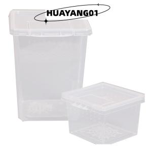 HUAYANG01 [HOT FASHION] พลาสติกแมลงแมงมุมที่อยู่อาศัยกล่องให้อาหารกรณีภาชนะถังขนส่งกรณีของเล่น