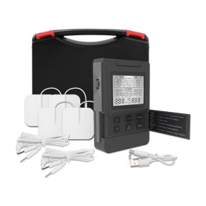 JBMBHC TENS 7000 Unit EMS Combination Rechargeable Unit Muscle Stimulator for Pain Relief Tens Machine and Pain Relief Device Black