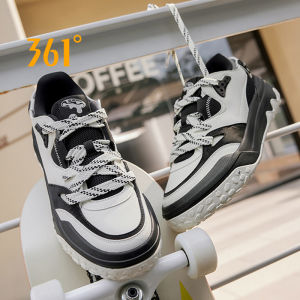 361 Degrees Mens Casual Shoes All-match Thick-soled Shoes Leather Sneakers 672516621