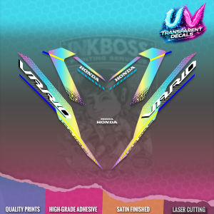 CLICK 125 V4 VARIO STRIPING UV TRANSPARENT DECALS (2026 GEOMETRY 001) MotoKits By Inkboss Creations
