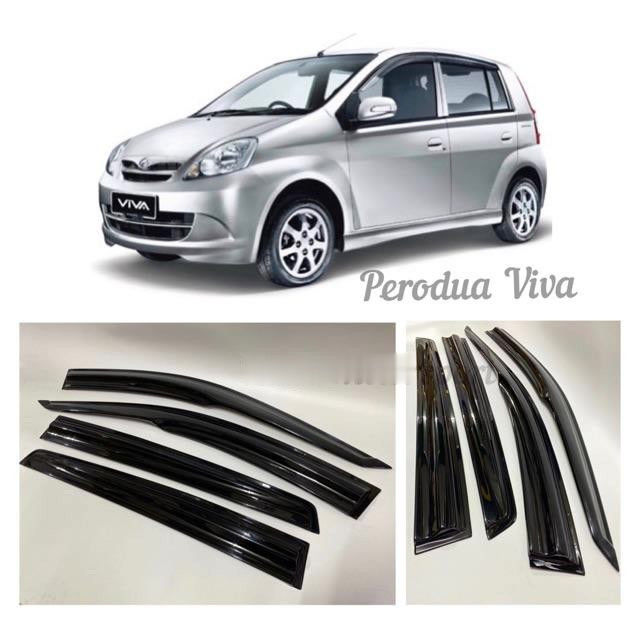 Perodua Viva Mugen Door Visor Air Press Wind Deflector Air Vent Viva Elite Mugen Door Sun Visor Viva 660 Viva 850
