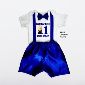 Baby Onesies PH Boss Baby Birthday Clothes Name 0-12 months Baby Boy 1st Birthday Photoshoot Outfit