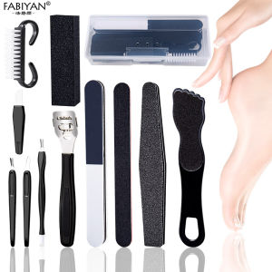 12Pcs/set Foot Care Kit Pedicure Tools Set Stainless Steel Foot Rasp Foot Calluses Dead Skin Remover Clean Toenail Care Kit With Storage Box