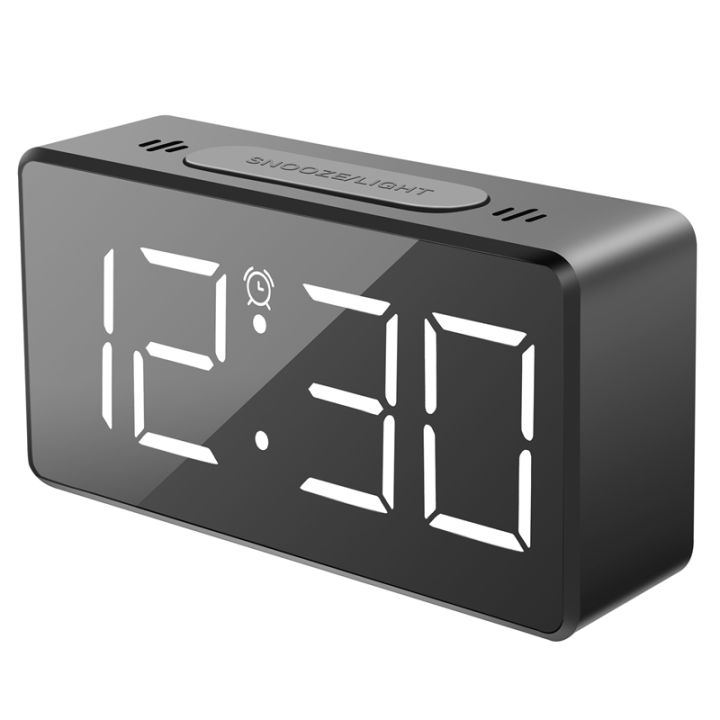 Small Mini Digital Alarm Clock for Travel with LED Time or Temperature ...