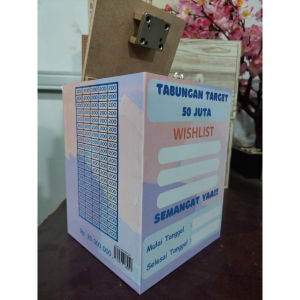 Celengan Jumbo Viral Save Palestine + Kunci Celengan Target Save Palestine Bahan Kayu