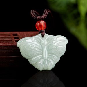 Timewind New Bướm Ánh Sáng Màu Xanh Lá Cây Mặt Dây Chuyền Với Giấy Chứng Nhận ngọc bích tự nhiên Vòng Cổ Cho Phụ Nữ