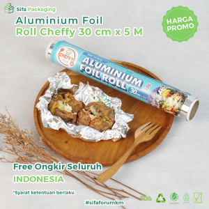 Aluminium Foil Roll Refill Cheffy 30 cm x 5 m Foil Wrap Pembungkus Makanan Alumunium Wrapping Food Alufoil Foil Roll isi 3 Box