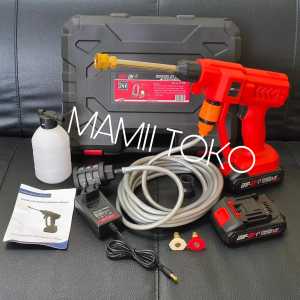 Alat steam cuci motor mobil 2 baterai 24 volt Cordless jet cleaner 24V