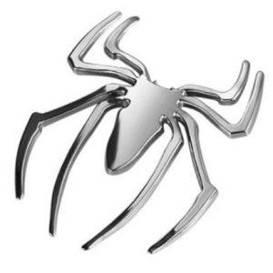 3D Metal Spider Logo Emblem Car Truck Motor Decal Sticker Badge Chrome Spiderman Pelekat Labah-Labah Kereta Phone Deco