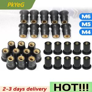 PkYeG Motorcycle Tuning Windshield Rubber Nut N4m5m6 Brass Nut Expanded Rubber Well Nut Fastener