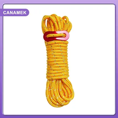【CANAMEK】 เชือกปีนเขา6มม. 4เมตรเชือกตกปลาสำหรับกิจกรรมกลางแจ้งเพื่อความปลอดภัยในการปีนเขา
