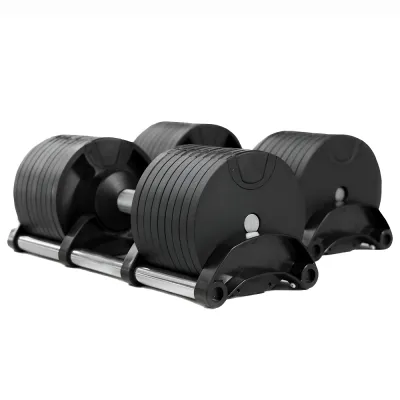 IRunning 2nd Generation Adjustable Dumbbells Set ★ 5KG to 40.5KG ★ Quick Adjustment Weight Plates