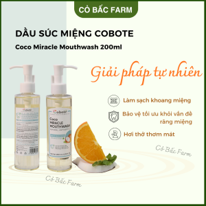 Nước súc miệng dạng dầu - Coco Miracle Mouthwash 200ml Cobote – CỎ BẤC FARM