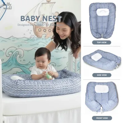 Baby Bed Baby Nest for Newborn up to 12 months Cotton Boy Design
