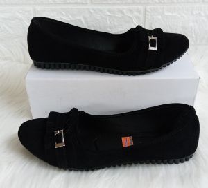 TERBARU FLATSHOES PITA MODEL LIDAH SOL KARET-SEPATU BALET WANITA KEKINIAN-SEPATU PEREMPUAN-SEPATU CEWEK-BALET MURAH