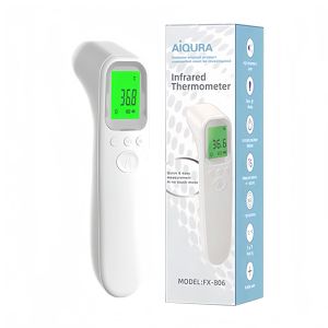 (ใหม่2025)เทอร์โมมิเตอร์ วัดอุณหภูมิใน 1 วินาที แม่นยำ 100% ช่วงการวัด 1-3m สําหรับเด็กและผู้ใหญ่ พร้อมสัญญาณเตือนไข้ เครื่องวัดไข้ดิจิตอล ปรอมวัดไข้เด็ก ที่วัดไข้ดิจิตอลแบบมือถือ ปรอทวัดไข้เด็ก ปรอทวัดไข้แท้ digital หน้าจอแสดงผล LEDสัญญาณเตือนอุณหภูมิสูง