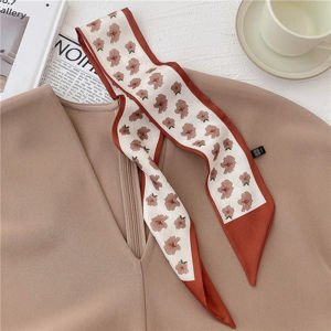 Pharaoh🎀COD Pita Ikat Kepala Syal Sutra Diikat Rambut Busur Panjang Retro Pita Satin Aksesoris Rambut