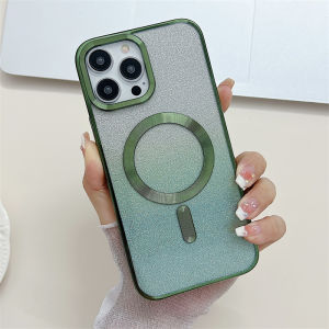 Glitter Case for iPhone 11 12 13 Pro Max Compatible with MagSafe Clear Cute Bling Sparkle for Women and Girls Shiny Shockproof Magnetic Sparkly Phone Cover