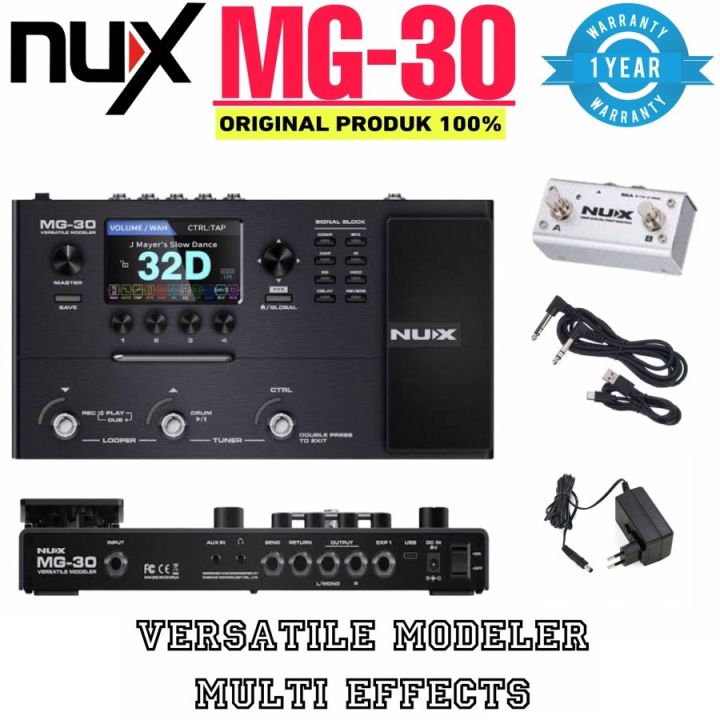 Nux mg30 mg-30 mg 30 Multi-Effects Modeler Pedal Effek Nux mg 30