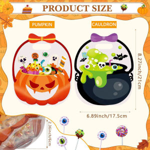 Halloween Candy Bag/Reusable Trick Or Treat Tote Bag/Party Gift Bag For Kids/Spacious Halloween Treat Bag/Perfect For Halloween Party