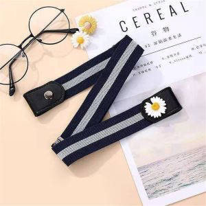 Fashion Green Life COD H-#106 Jeans Traceless Elastic Invisible Belt Ladies Ins-Style Spring Daisy Normal Decorated Accessory
