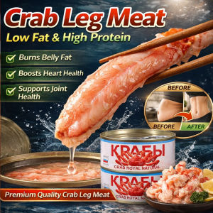 Russian Crab Leg Meat Canned Ready to Eat Imported Seafood Crab Legs Can Salads Pasta Ingredient