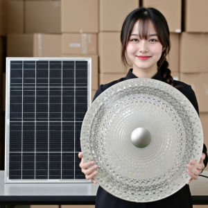 Đèn năng lượng mặt trời 800W ốp trần cao cấp Mifidi Siêu sáng trên 12h Đường kính 42cm tấm pin Mono siêu to BH tận nhà đến 2 năm