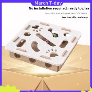 March Tương tác mèo câu đố đồ chơi câu đố cảm thấy hộp cho mèo trong nhà Kitten công cụ đào tạo tinh thần ẩn và tìm kiếm mèo đồ chơi nhanh nhẹn