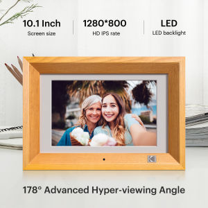 Kodak 10.1 Inch Digital Picture Frame with Remote Control1280*800 HD Display with 8GB StorageMusic Video Player Calendar Clock