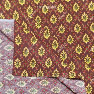 ผ้าคอตต้อนทีซี Cotton TC ลายกระจังตาอ้อย ลายไทย หน้ากว้าง 45 นิ้ว ผ้าเมตร ผ้าหลา