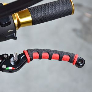JJT Universal Motorcycle Electric Bike Bicycle Brake Handle Grips with Non-Slip Rubber Design for Comfortable Riding
