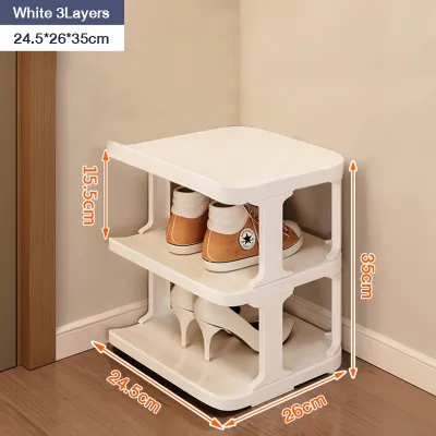 OLIK Shoe rack storage rack for home entrance small dormitory floor shoe cabinet strong and durable multi-layer dustproof plastic shoe rack Shoe Storage Organizer Shelf 3-9 Layers Space Saver Stackable