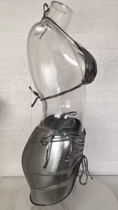 ชุดว่ายน้ำสตรีแยกชุด3ชิ้นชุดว่ายน้ำสตรีนุ่มสบายชุดว่ายน้ำกับกระโปรงสำหรับสระว่ายน้ำ