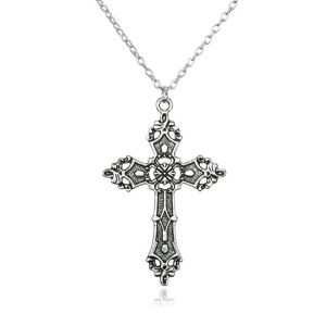 Fashion Christian Necklaces for Women Wen Gift Vintage Gothic for Pendant Long Chain Necklace Choker Goth Punk Jew