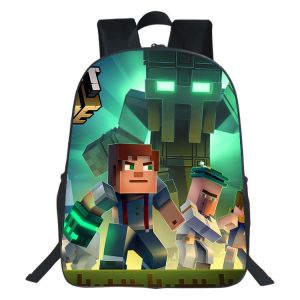 16 inch double layer Mine craft Movie Printed Backpack My World Game Large capacity Schoolbag Back to school gift for children
