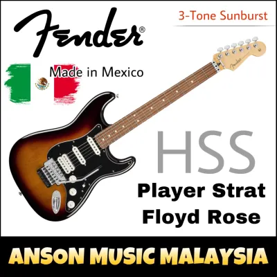 Fender Player HSS Floyd Rose Stratocaster Pau Ferro Fingerboard 3-Tone Sunburst