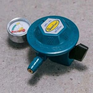 Regulator Quantum Amper QRL 03 Selang Plus Regulator Meteran Tekanan Tabung Kompor Gas <REKONDISI>