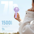 Orashare HF02 Pro Mini Fan Rechargeable 360°Rotatable Handheld Fan Portable Fan 3 Wind Speeds Super Handy and Lightweight Mini Portable Fan  With Mountaineering Buckle Design With Built in 1200mAh Battery Handheld Fan. 