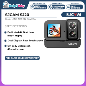 SJCAM SJ20 | Dual-Lens Action Camera | 4K/30FPS Ultra HD | 6-Axis Gyro Stabilization
