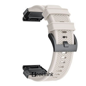 GEEKTHINK Quick fit 22mm 26mm Light Luxury Rubber Strap for Garmin Fenix 8/5/5X Fenix7/7X Fenix 3 HR Fenix 6/ 6X pro /Epix/Instinct Forerunner 945 935 Watchband