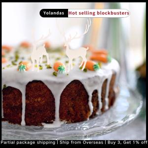 [Yolandas] 1Pc Mini Resin Deer Christmas Forest Elk White Dessert Table Decor Merry Christmas Decor For Home Kids New Year Gift