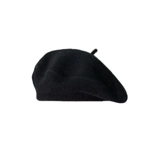 NBANLIKE Keep Warm Women Berets Elastic Knitted Painter Caps Elegant Solid Color British Beanie Hat Ladies