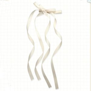CICI Lolita Long Ribbon Hair Clip Balletcore Cloth Bowknot Hair Tie Lovely Hair Accessories Y2k Hair Tie Women