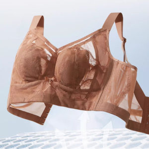 High-quality Large Breasts With Rabbit Ear Cup Lace Womens Bra Large Size No Steel Ring Adjustment Full Cup Underwear For Women